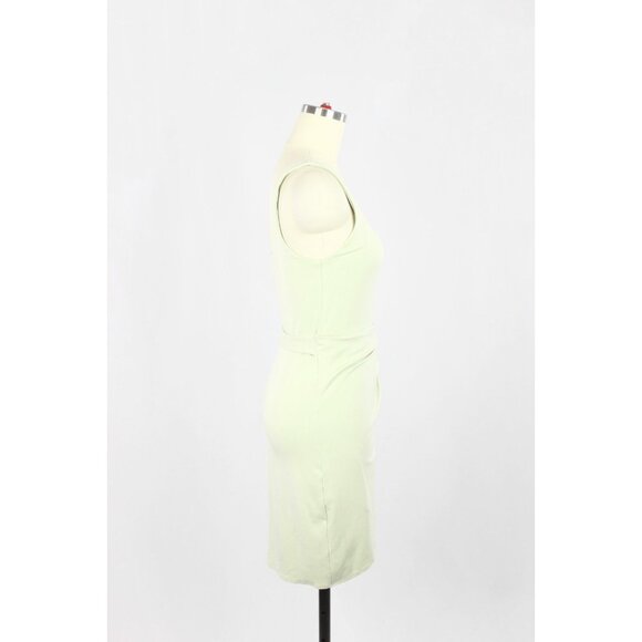 Aritzia WILFRED Saturn Silver Sage Green Jersey Square Neck Wrap Dress, Size S - Picture 2 of 16
